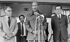 Boutros Boutros-Ghali with Anwar Sadat at Peace Accords with Israel